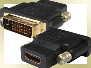 View of HDMI-DVI connector